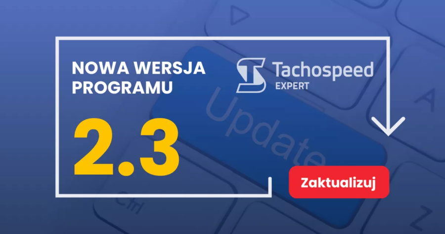 Grafika prezentująca tytuł artykułu aktualizacja tachospeed Expert