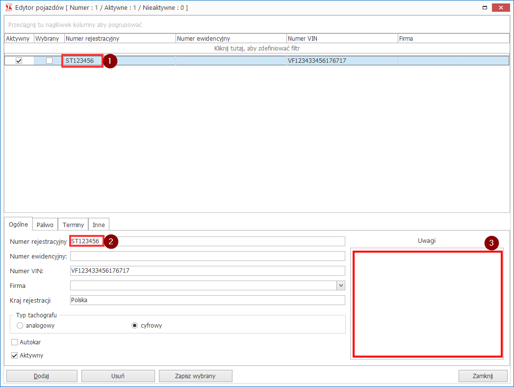 zmiana pojazdu, czas pracy kierowcy, program do rozliczania kierowców
