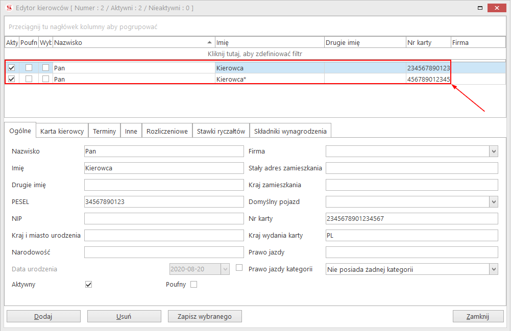 01, czas pracy kierowcy, program do rozliczania kierowców