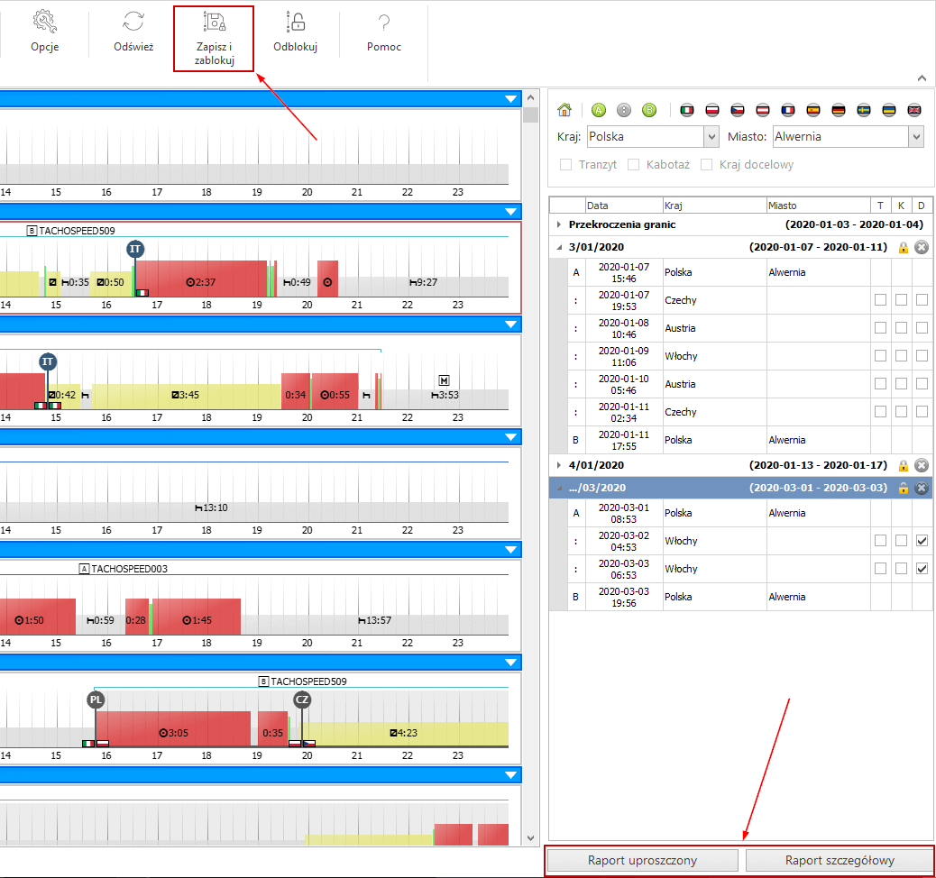 delegacje04, czas pracy kierowcy, program do rozliczania kierowców