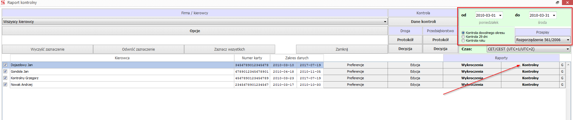 itd zakres, czas pracy kierowcy, program do rozliczania kierowców