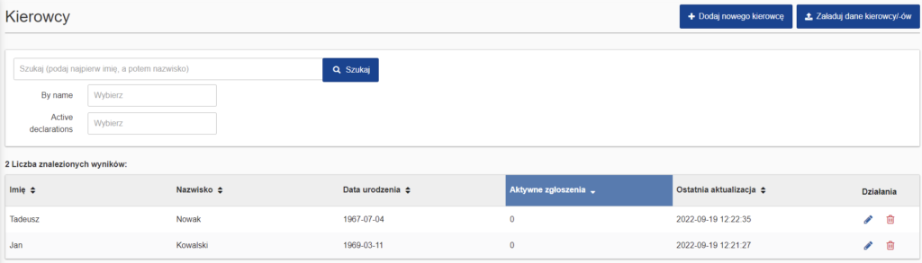 zbudowanie wlasnej bazy kierowcow, czas pracy kierowcy, program do rozliczania kierowców