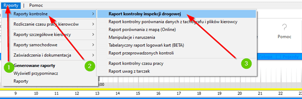 Kontrola wpisow w tachospeed raport kontrolny inspekcji drogowej, czas pracy kierowcy, program do rozliczania kierowców