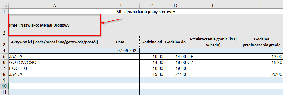 03, czas pracy kierowcy, program do rozliczania kierowców