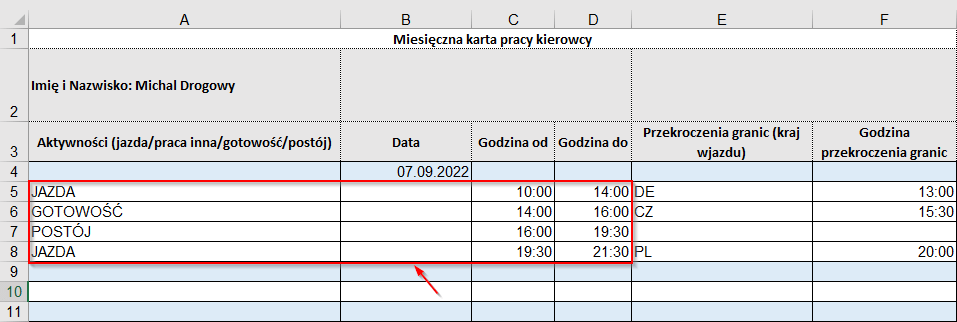 06, czas pracy kierowcy, program do rozliczania kierowców