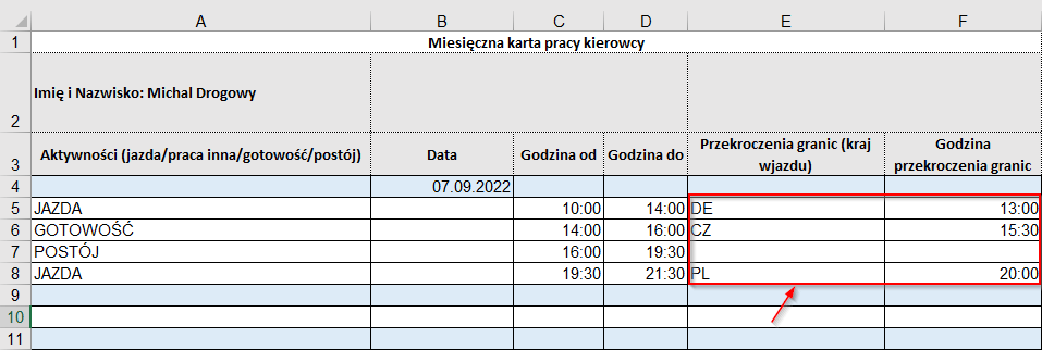 07, czas pracy kierowcy, program do rozliczania kierowców