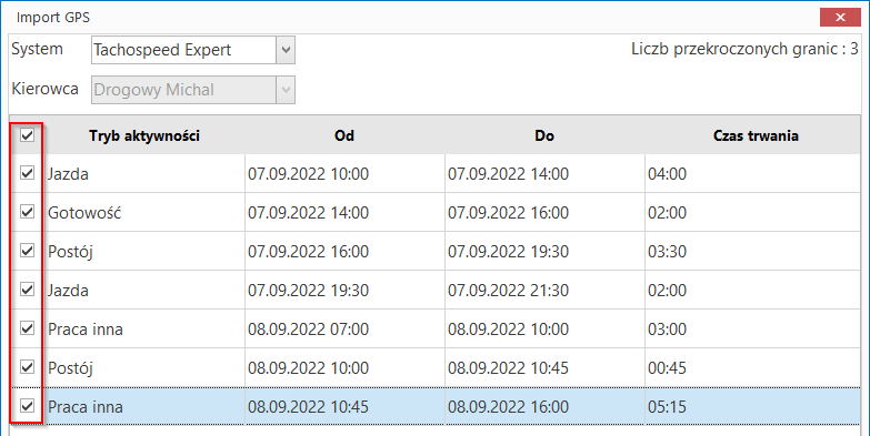 15, czas pracy kierowcy, program do rozliczania kierowców