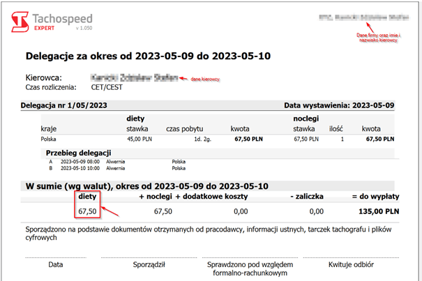 Delegacje krajowe kierowcow 2, czas pracy kierowcy, program do rozliczania kierowców
