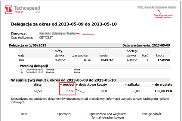 Delegacje krajowe kierowcow 3, czas pracy kierowcy, program do rozliczania kierowców