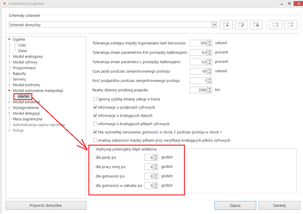 Tachospeed Expert dodatkowe opcje 12, czas pracy kierowcy, program do rozliczania kierowców