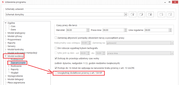 Tachospeed Expert dodatkowe opcje 5, czas pracy kierowcy, program do rozliczania kierowców