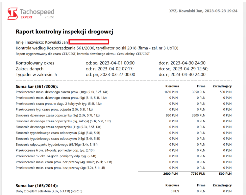 image 7, czas pracy kierowcy, program do rozliczania kierowców