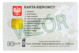 Stara karta kierowcy: