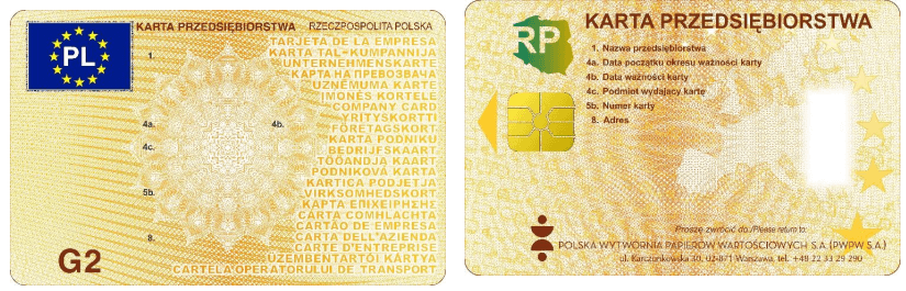 Stara karta przedsiębiorstwa