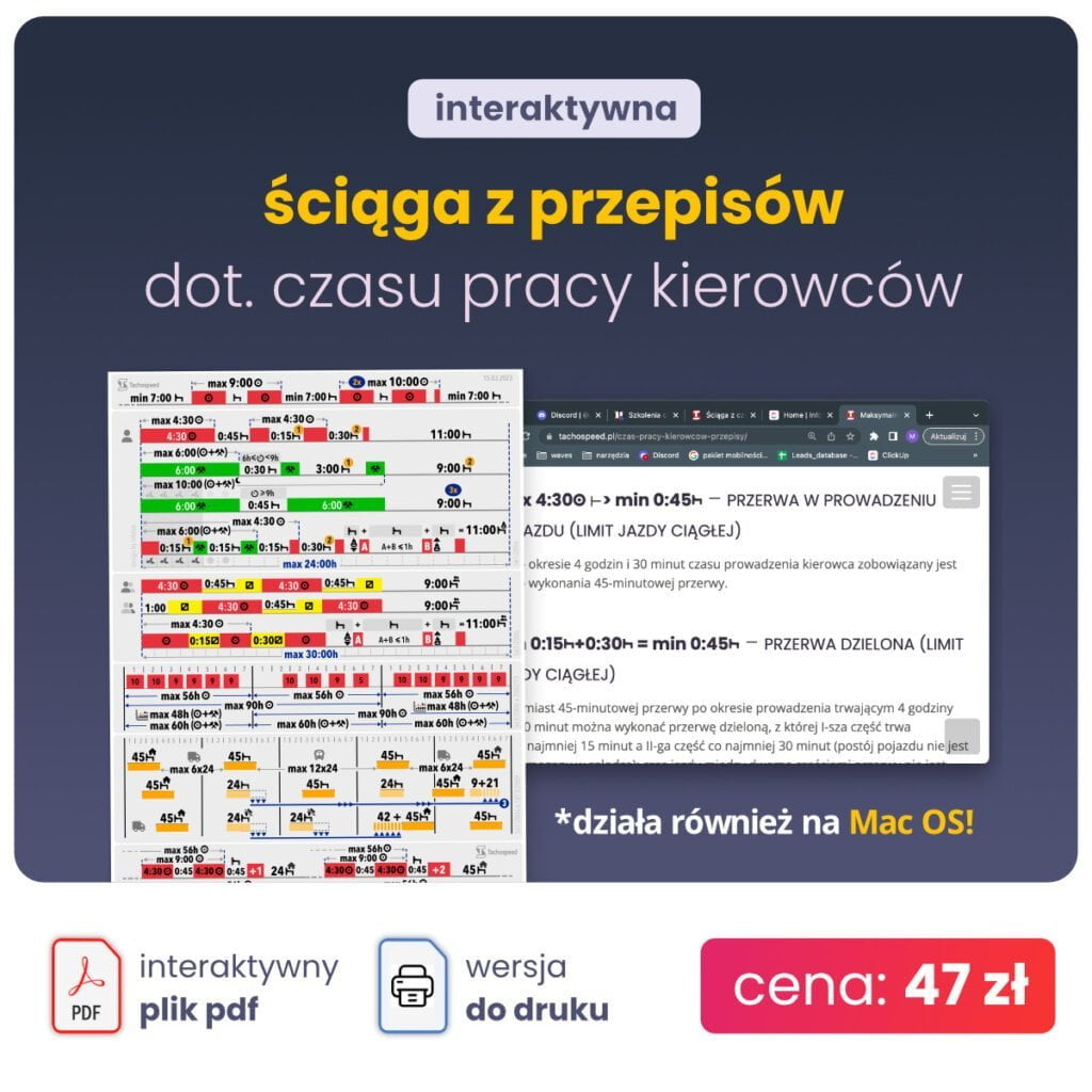 sciaga reklama, czas pracy kierowcy, program do rozliczania kierowców