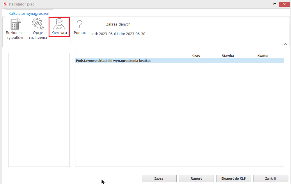 Kalkulator plac tachospeed expert 05, czas pracy kierowcy, program do rozliczania kierowców