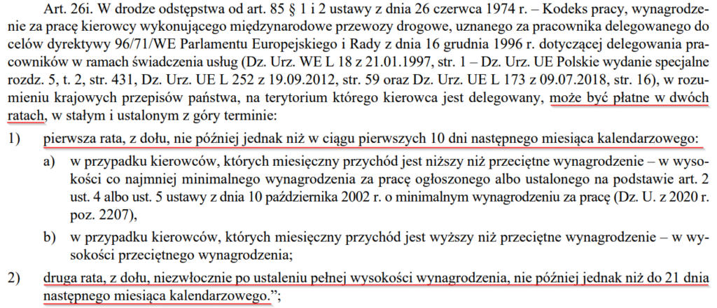 Zmiany w przepisach 3, czas pracy kierowcy, program do rozliczania kierowców