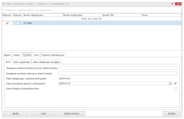 edytor pojazdow tachospeed, czas pracy kierowcy, program do rozliczania kierowców