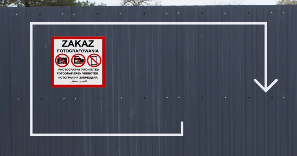 znak zakaz fotografowania