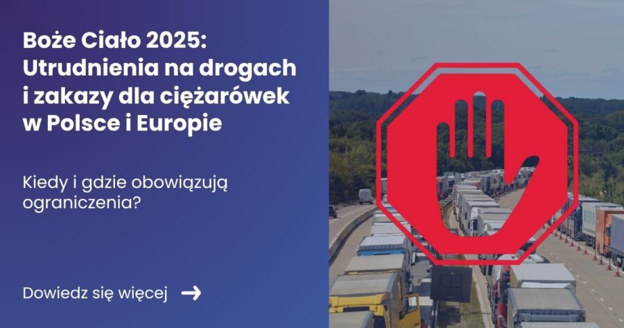 boze cialo utrudnienia ruchu ciezarowek 2025