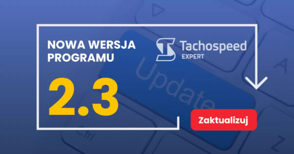 Grafika prezentująca tytuł artykułu aktualizacja tachospeed Expert